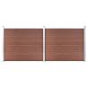 Fence Panel Set WPC 353x146 cm Brown Colour brown Size 353 x 146 cm Quantity in Package 1 