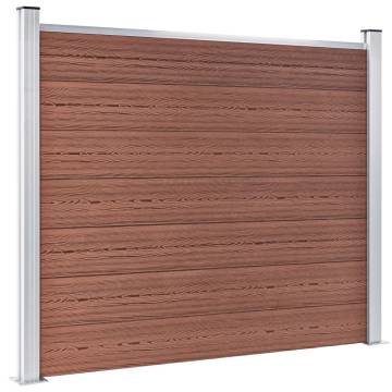 Fence Panel Set WPC 353x146 cm Brown | Durable Garden Fencing