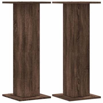 Stylish Brown Oak Plant Stands - 2 pcs 80 cm - Engineered Wood