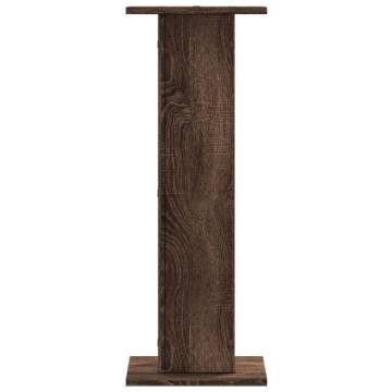 Stylish Brown Oak Plant Stands - 2 pcs 80 cm - Engineered Wood