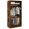  Wardrobe Smoked Oak 100x50x200 cm Engineered Wood Colour smoked oak Size 100 x 50 x 200 cm Quantity in Package 1 Amount 1 shelf 