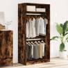 Stylish Smoked Oak Wardrobe - Engineered Wood 100x50x200 cm