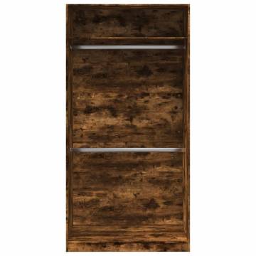 Stylish Smoked Oak Wardrobe - Engineered Wood 100x50x200 cm