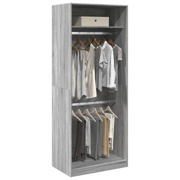 Grey Sonoma Wardrobe - Stylish & Compact 80x50x200 cm