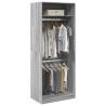  Wardrobe Grey Sonoma 80x50x200 cm Engineered Wood Colour grey sonoma Size 80 x 50 x 200 cm Quantity in Package 1 Amount 1 shelf 