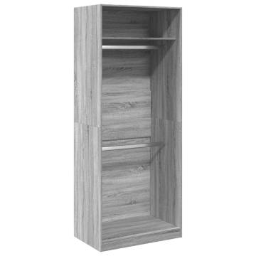 Grey Sonoma Wardrobe - Stylish & Compact 80x50x200 cm