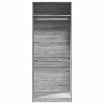 Grey Sonoma Wardrobe - Stylish & Compact 80x50x200 cm