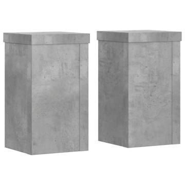 Concrete Grey Plant Stands - 2 pcs | Hipomarket