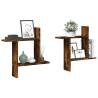 Wall Shelves 2 pcs Smoked Oak - Stylish Storage Solution