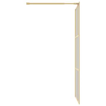 Walk-in Shower Wall with Clear ESG Glass Gold - 80x195 cm