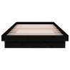 Bed Frame Black Solid Wood Pine 100x200 cm - Hipomarket UK