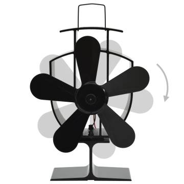 Heat Powered Stove Fan 5 Blades - Silent Comfort for Homes