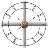 Elegant Black Iron Wall Clock Ø60 cm - Silent & Chic Decor