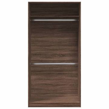 Stylish Brown Oak Wardrobe - 100x50x200 cm - Hipomarket