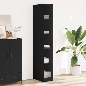 Wardrobe Black 30x50x200 cm - Stylish Engineered Wood Storage