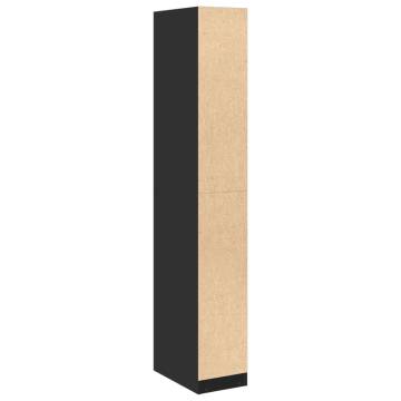 Wardrobe Black 30x50x200 cm - Stylish Engineered Wood Storage