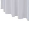 2 pcs Stretch Table Covers with Skirt - 120x74 cm White