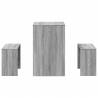 3 Piece Grey Sonoma Dining Table & Bench Set - Hipomarket UK