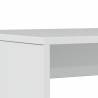 3 Piece High Gloss White Dining Table & Bench Set - Hipomarket