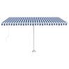 Freestanding Manual Retractable Awning 400x300 cm - Blue/White