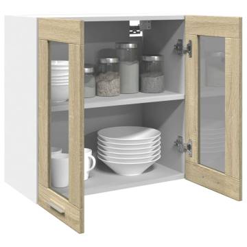 Hanging Glass Cabinet Sonoma Oak - 60x31x60 cm | HipoMarket