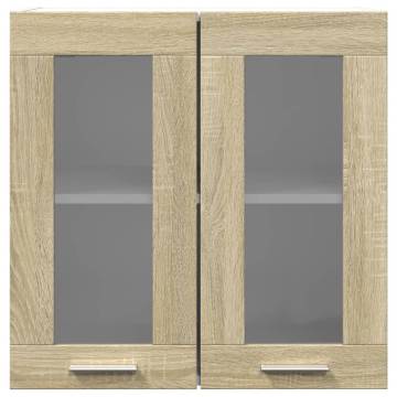 Hanging Glass Cabinet Sonoma Oak - 60x31x60 cm | HipoMarket