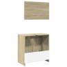 2 Piece Sonoma Oak Bathroom Furniture Set | Hipomarket UK