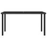 Garden Dining Table Black 140x70 cm | Stylish Outdoor Furniture