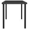 Garden Dining Table Black 140x70 cm | Stylish Outdoor Furniture