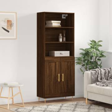 Highboard Brown Oak | Stylish Storage Solution | Hipomarket