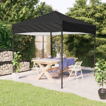 Folding Party Tent Black 2x2 m - Durable & Portable Outdoor Shelter