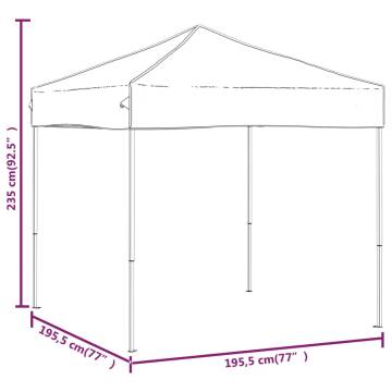 Folding Party Tent Black 2x2 m - Durable & Portable Outdoor Shelter