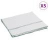  Floor Cloths 5 pcs White with Green Stripes 50x60 cm Quantity in Package 5 