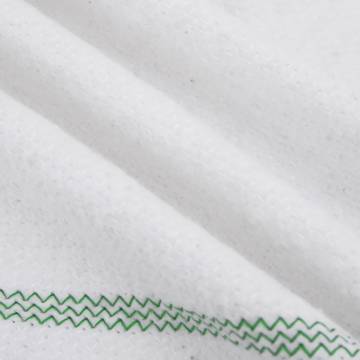 Floor Cloths 5 pcs White Green Stripes 50x60 cm - HipoMarket