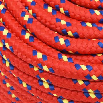 Durable Red Boat Rope 12mm | 25m Polypropylene for Sailing