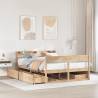  Bed Frame without Mattress 160x200 cm Solid Wood Pine Colour natural Size 160 x 200 cm 