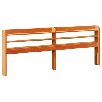 King Size Solid Wood Bed Frame - Wax Brown 150x200 cm