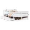 Bed Frame without Mattress White 140x200 cm Solid Wood Pine