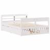 Bed Frame without Mattress White 140x200 cm Solid Wood Pine