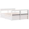 Bed Frame without Mattress White 140x200 cm Solid Wood Pine