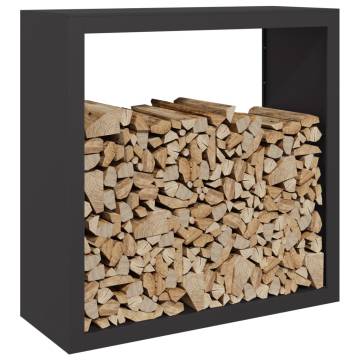 Firewood Rack Black 100x40x100 cm Steel - Durable Storage Solution