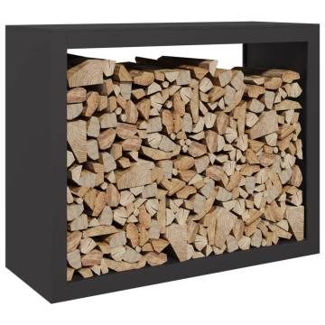 Firewood Rack Black 100x40x80 cm Steel - Durable Storage