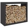 Firewood Rack Black 100x40x80 cm Steel - Durable Storage