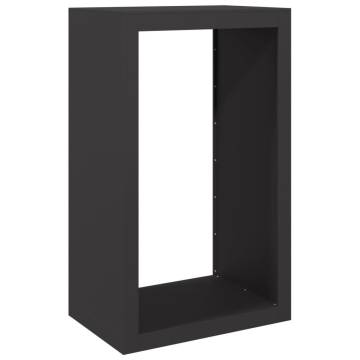 Firewood Rack Black 60x40x100 cm Steel - Durable & Stylish