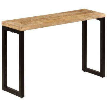 Stylish Console Table 120x35x76 cm - Solid Mango Wood & Steel