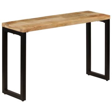 Stylish Console Table 120x35x76 cm - Solid Mango Wood & Steel