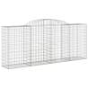 Arched Gabion Baskets - 17 pcs Galvanised Iron | HipoMarket