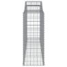 Arched Gabion Baskets - 17 pcs Galvanised Iron | HipoMarket