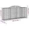 Arched Gabion Baskets - 17 pcs Galvanised Iron | HipoMarket