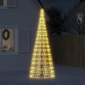 Christmas Tree Light on Flagpole - 550 LEDs Warm White 300 cm